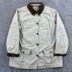 Vintage LL Bean Jacket Women's XL Adirondack Barn Coat Chore Field Flannel Lined